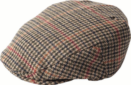 Failsworth Norwich Ivy Flat Cap – Wool Blend Fabric, Patterned Design