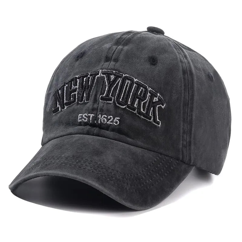 NY Washed Cotton Baseball Cap – Adjustable Everyday Hat