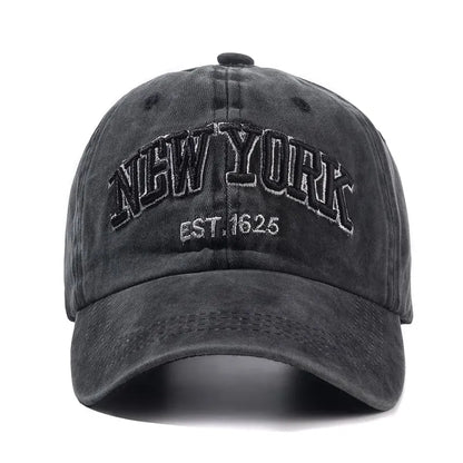 NY Washed Cotton Baseball Cap – Adjustable Everyday Hat