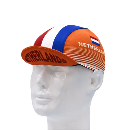Netherlands Flag Cycling Cap for Dutch Pride and Road Cycling Performance