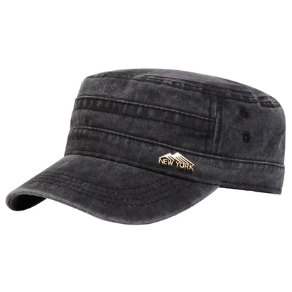 New York Washed Cotton Army Cap - Classic Washed Cotton Army Cap With NYC Inspired Look