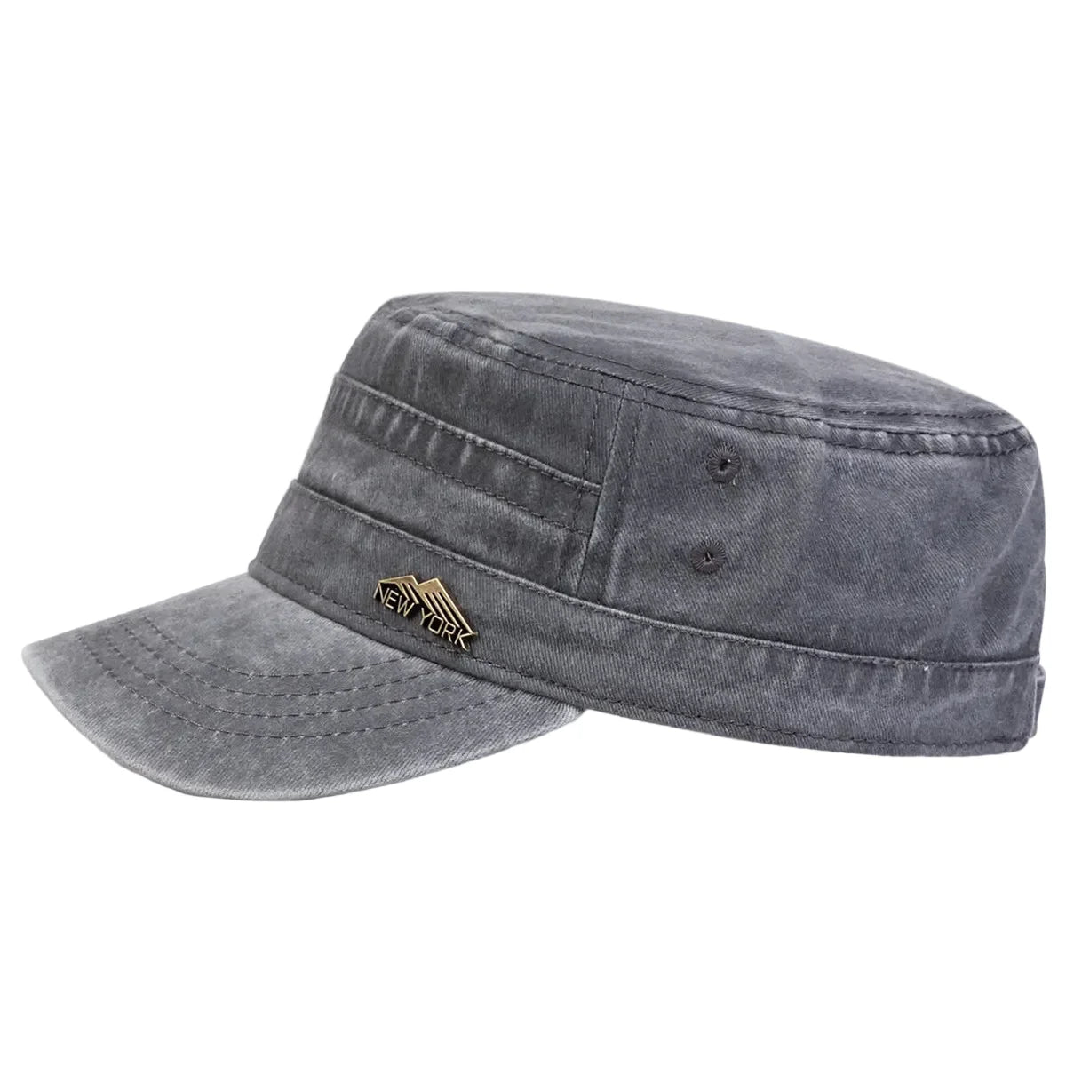 New York Washed Cotton Army Cap - Classic Washed Cotton Army Cap With NYC Inspired Look