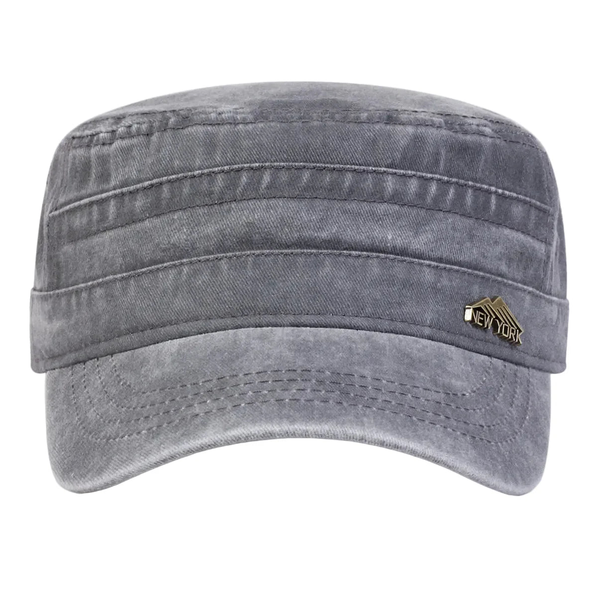 New York Washed Cotton Army Cap - Classic Washed Cotton Army Cap With NYC Inspired Look