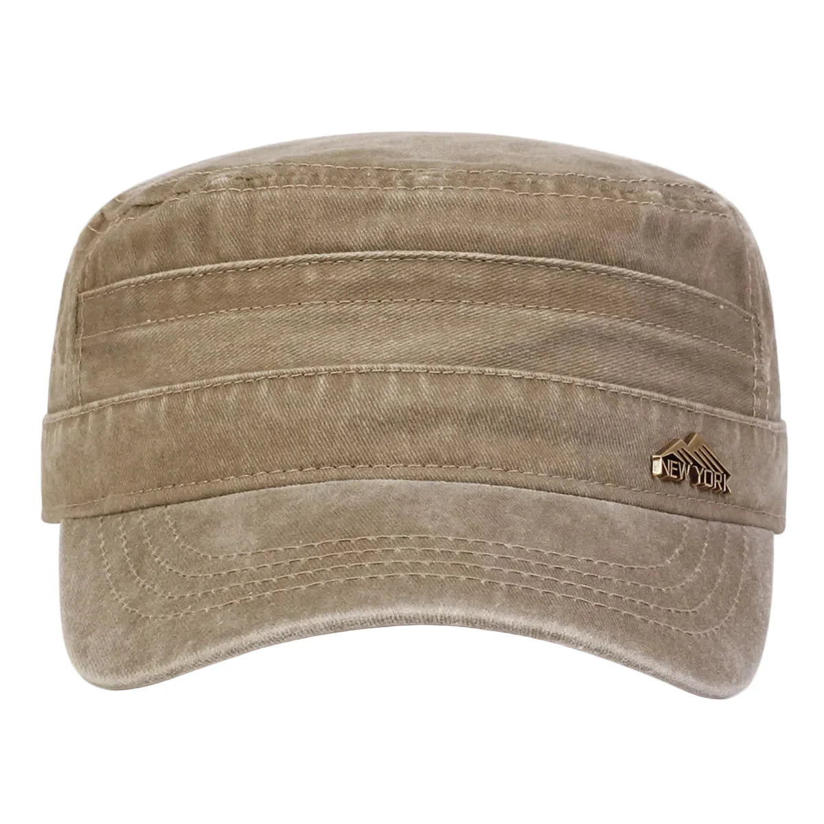 New York Washed Cotton Army Cap - Classic Washed Cotton Army Cap With NYC Inspired Look