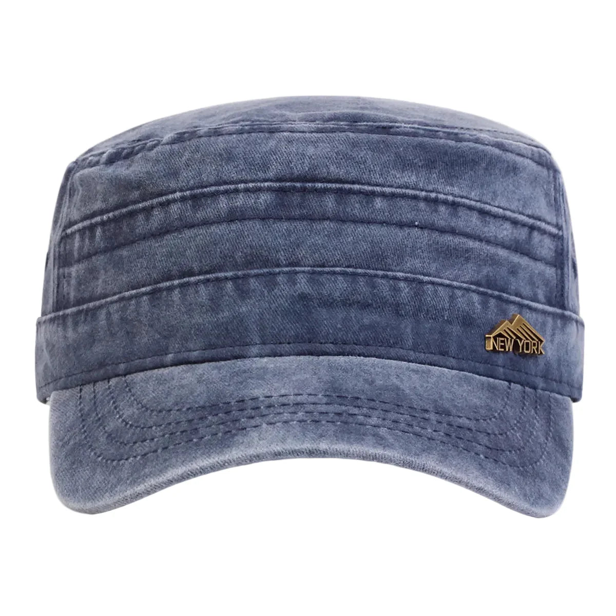 New York Washed Cotton Army Cap - Classic Washed Cotton Army Cap With NYC Inspired Look