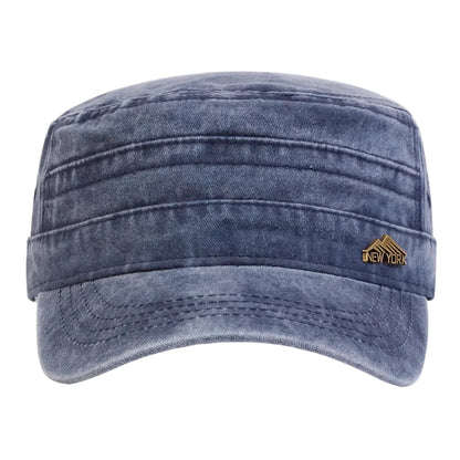 New York Washed Cotton Army Cap - Classic Washed Cotton Army Cap With NYC Inspired Look