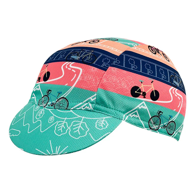 I Love To Bike Cycling Cap Lightweight Breathable Acrylic Headwear for Rides