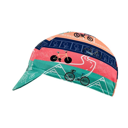 I Love To Bike Cycling Cap Lightweight Breathable Acrylic Headwear for Rides