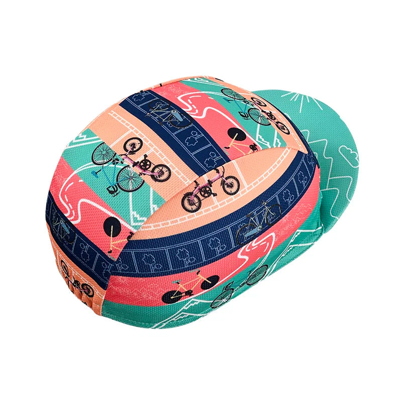 I Love To Bike Cycling Cap Lightweight Breathable Acrylic Headwear for Rides