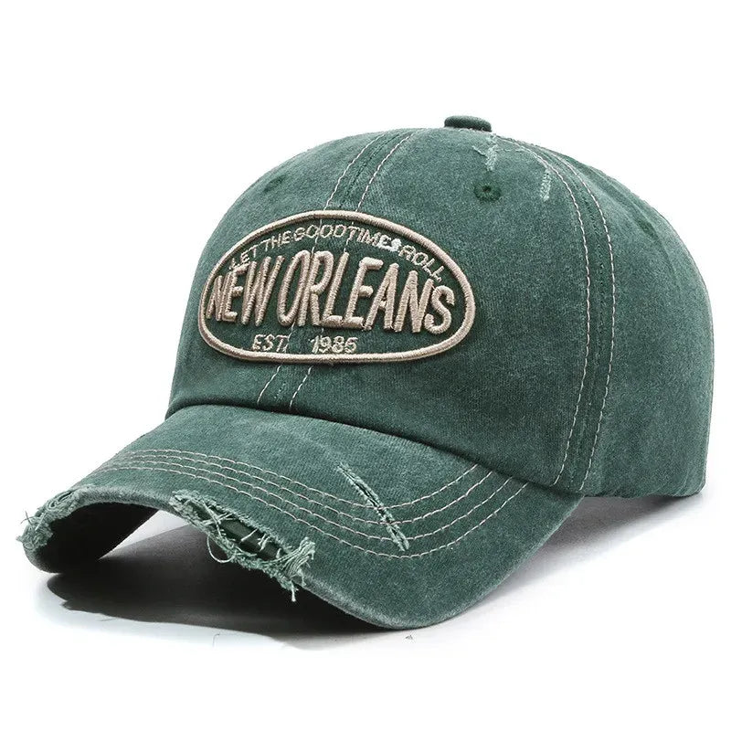 New Orleans Vintage Baseball Cap – Ripped Cotton Adjustable Hat