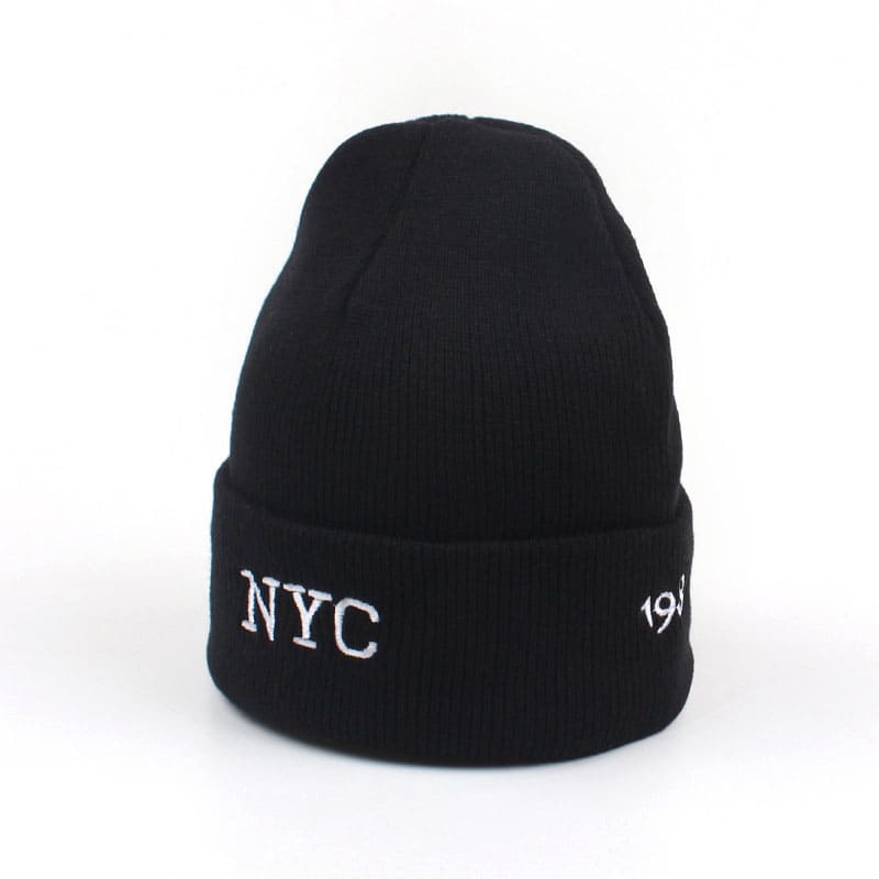 New York City Cotton Beanie - Clean Urban Style Knit Hat Pairs With Casual Outfits
