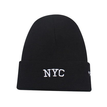 New York City Cotton Beanie - Clean Urban Style Knit Hat Pairs With Casual Outfits