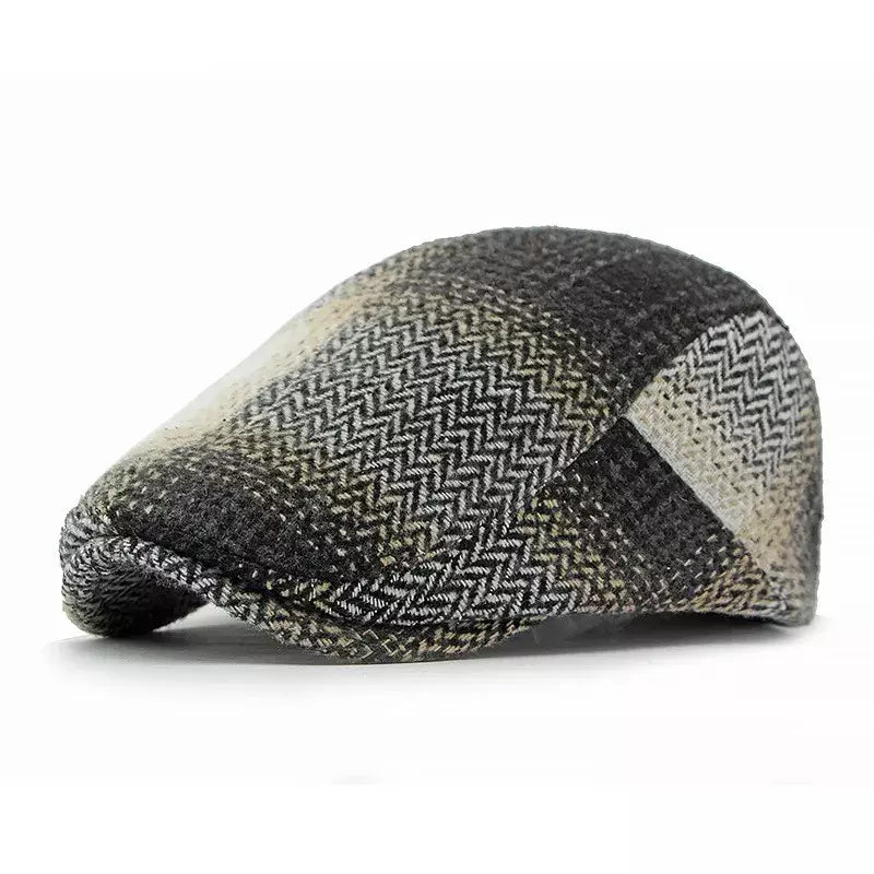 Newark Patchwork Flat Cap - Classic Patchwork Cap In Organic Cotton With Soft Comfort