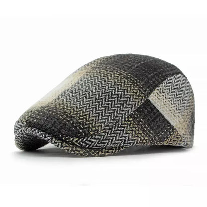 Newark Patchwork Flat Cap - Classic Patchwork Cap In Organic Cotton With Soft Comfort