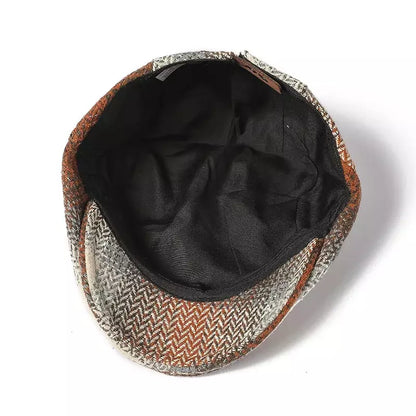 Newark Patchwork Flat Cap - Classic Patchwork Cap In Organic Cotton With Soft Comfort