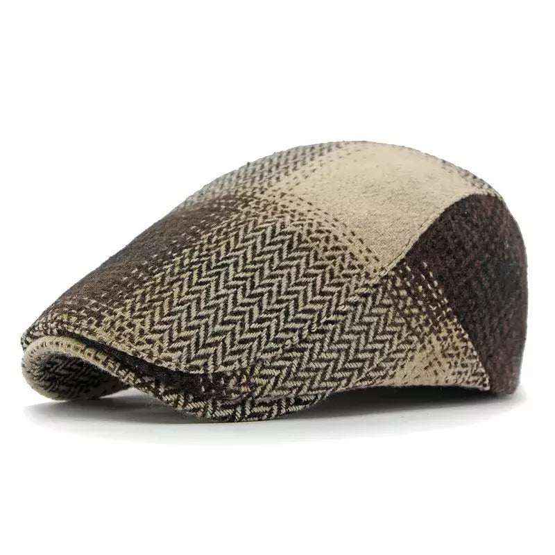 Newark Patchwork Flat Cap - Classic Patchwork Cap In Organic Cotton With Soft Comfort
