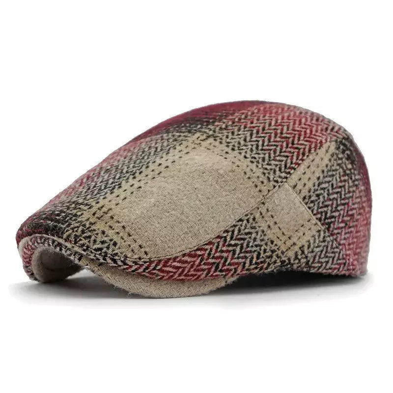 Newark Patchwork Flat Cap - Classic Patchwork Cap In Organic Cotton With Soft Comfort