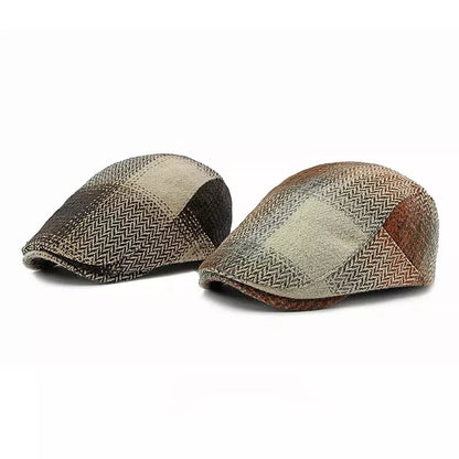 Newark Patchwork Flat Cap - Classic Patchwork Cap In Organic Cotton With Soft Comfort