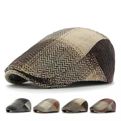 Newark Patchwork Flat Cap - Classic Patchwork Cap In Organic Cotton With Soft Comfort