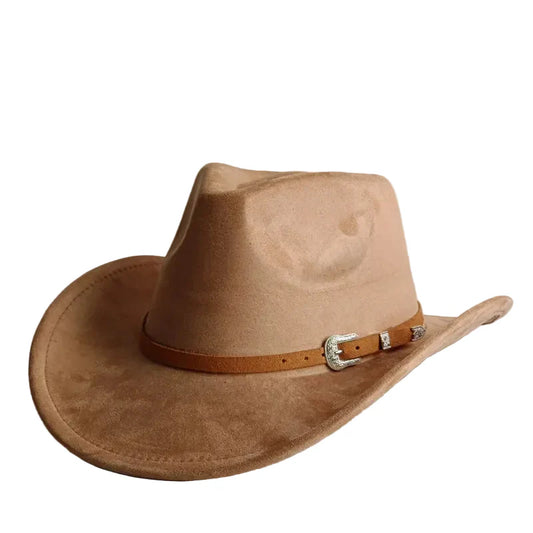 North Dakota Suede Western Cowboy Hat - Vegan Suede And Organic Cotton Casual Western Hat