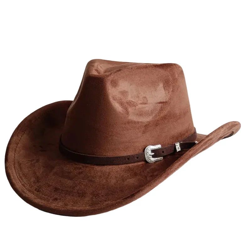 North Dakota Suede Western Cowboy Hat - Vegan Suede And Organic Cotton Casual Western Hat