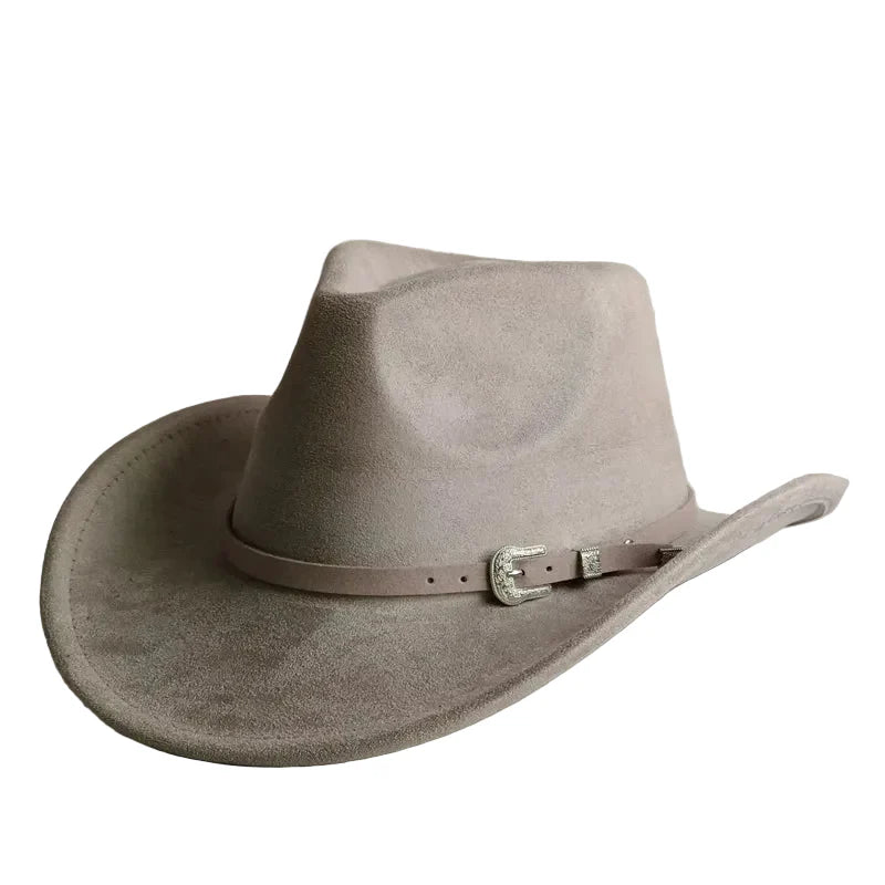 North Dakota Suede Western Cowboy Hat - Vegan Suede And Organic Cotton Casual Western Hat
