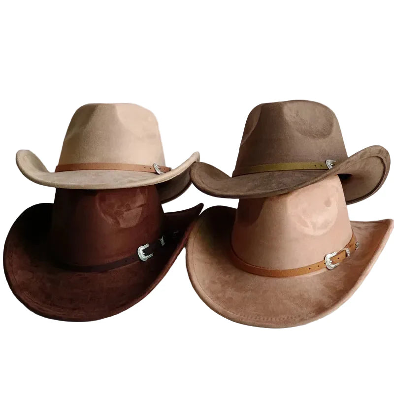 North Dakota Suede Western Cowboy Hat - Vegan Suede And Organic Cotton Casual Western Hat