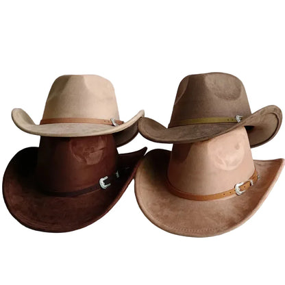 North Dakota Suede Western Cowboy Hat - Vegan Suede And Organic Cotton Casual Western Hat