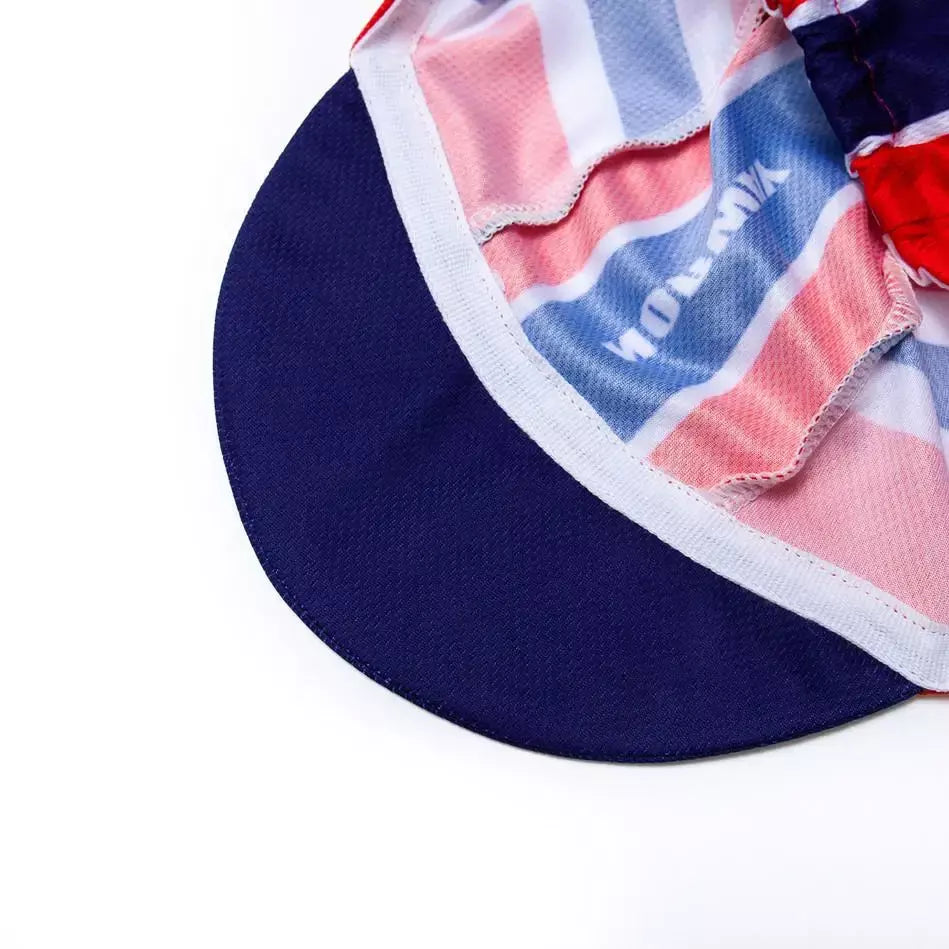Norway Flag Cycling Cap Soft Lightweight Moisture Wicking Acrylic Under Helmet