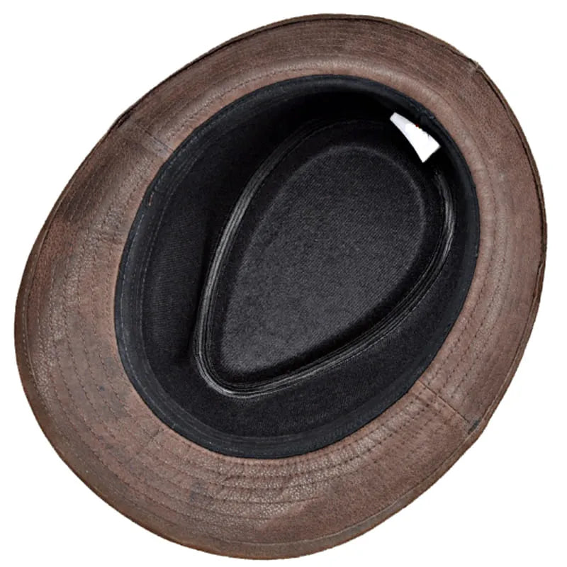 Nubuck Genuine Leather Trilby Hat - Timeless, Versatile Classic For Smart Casual Style