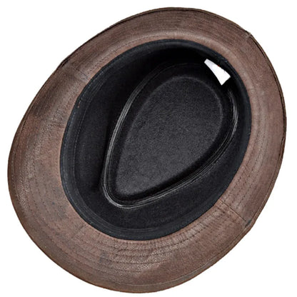 Nubuck Genuine Leather Trilby Hat - Timeless, Versatile Classic For Smart Casual Style