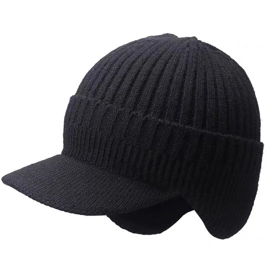 Warm Ear Protection Hat Men's Thickened Woolen Cap - Urban Caps 