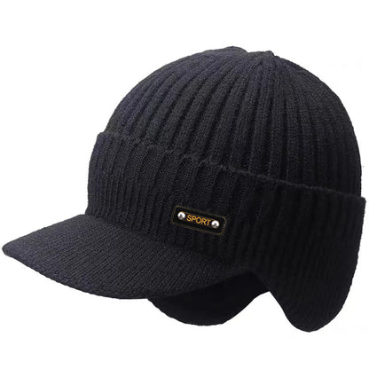 Warm Ear Protection Hat Men's Thickened Woolen Cap - Urban Caps 