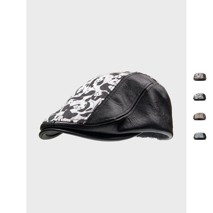 Vintage PU Leather Flat Cap – Autumn/Winter Men’s Newsboy Hat | Stylish & Comfortable Fit - Urban Caps 