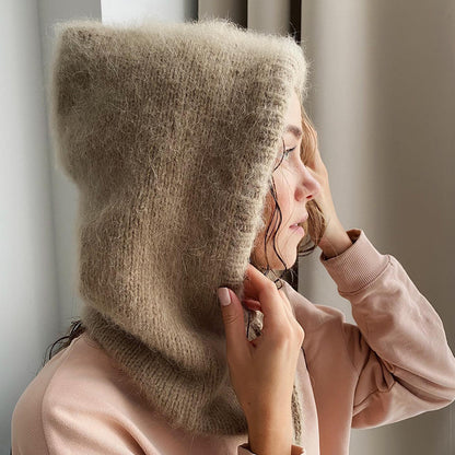 Autumn And Winter Fashion Warm Scarf Neck Protection Integrated Woolen Knitted Hat - Urban Caps 