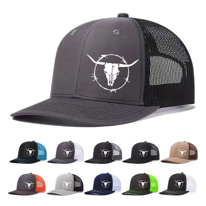 Outdoor Sports Cow Head Printed Baseball Cap - Urban Caps 