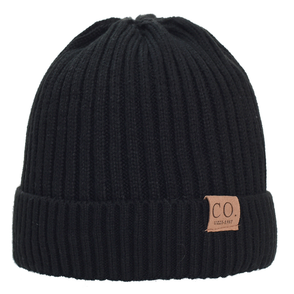 Color Matching Woolen Cap Winter Fleece Lined Padded Warm Keeping Knitted Hat - Urban Caps 