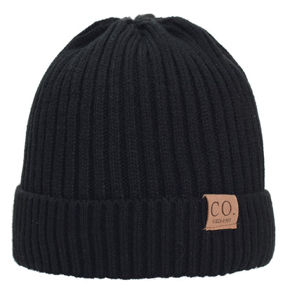 Color Matching Woolen Cap Winter Fleece Lined Padded Warm Keeping Knitted Hat - Urban Caps 