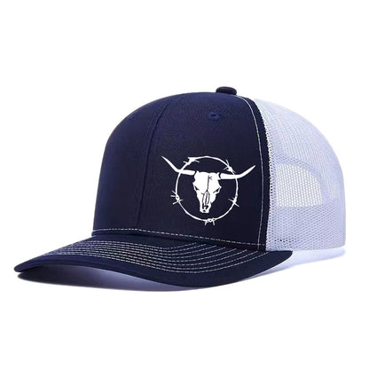 Outdoor Sports Cow Head Printed Baseball Cap - Urban Caps 