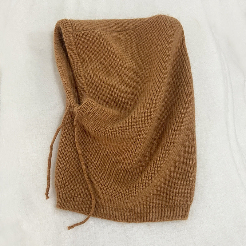 Autumn And Winter Fashion Warm Scarf Neck Protection Integrated Woolen Knitted Hat - Urban Caps 