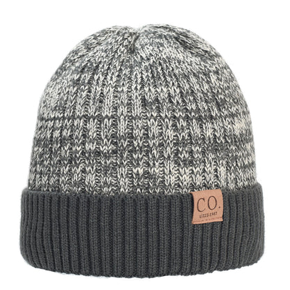 Color Matching Woolen Cap Winter Fleece Lined Padded Warm Keeping Knitted Hat - Urban Caps 