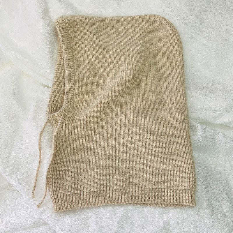 Autumn And Winter Fashion Warm Scarf Neck Protection Integrated Woolen Knitted Hat - Urban Caps 