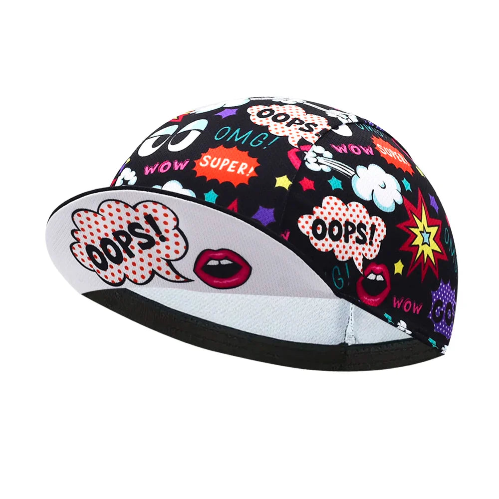 OOPS Pop Art Cycling Cap For Bold Street Style And Ride Ready Comfort