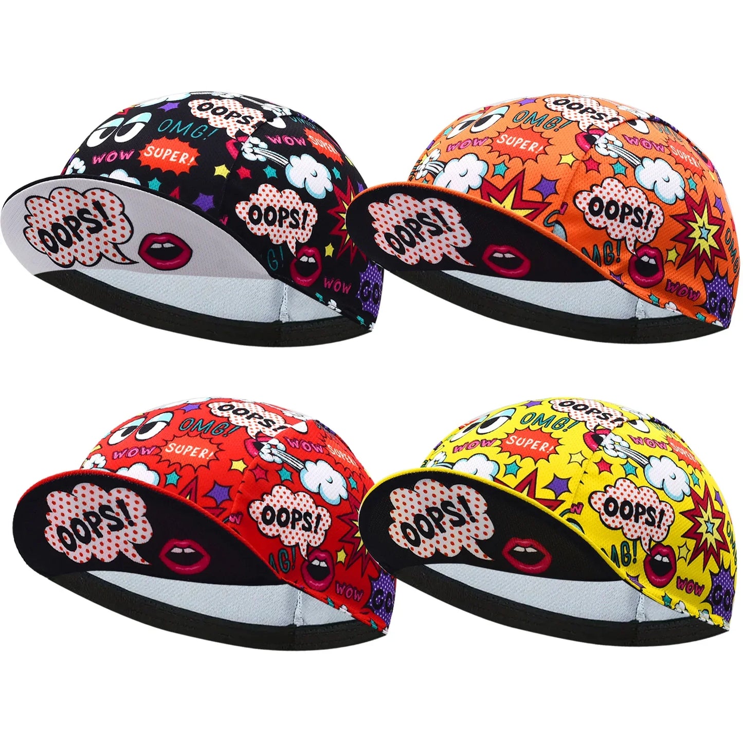 OOPS Pop Art Cycling Cap For Bold Street Style And Ride Ready Comfort