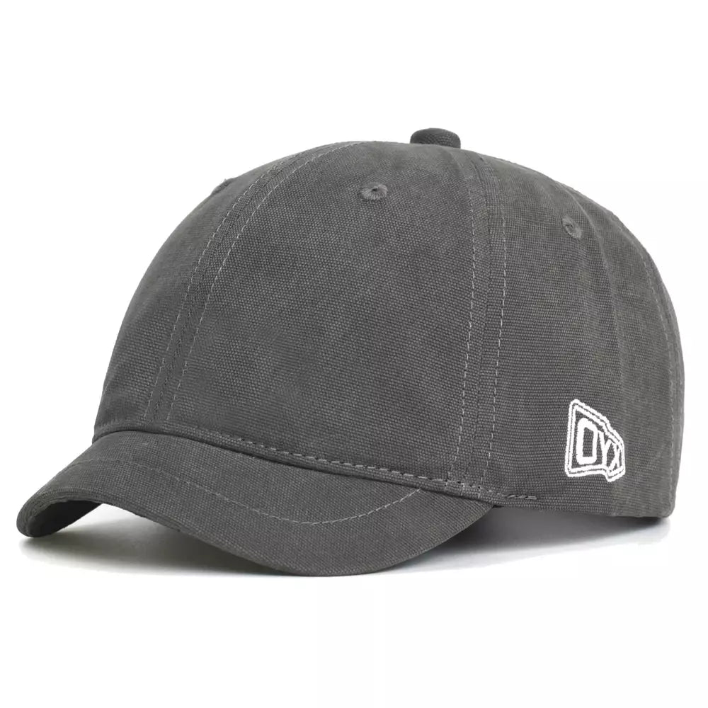 OYX Short Visor Cotton Baseball Cap - Casual Cotton Baseball Cap With Short Visor