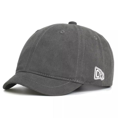 OYX Short Visor Cotton Baseball Cap - Casual Cotton Baseball Cap With Short Visor