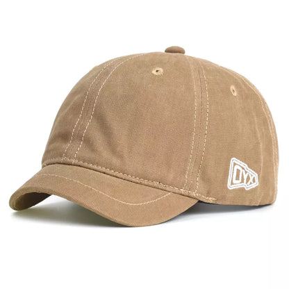 OYX Short Visor Cotton Baseball Cap - Casual Cotton Baseball Cap With Short Visor