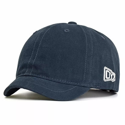 OYX Short Visor Cotton Baseball Cap - Casual Cotton Baseball Cap With Short Visor