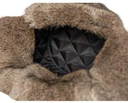 Oblast Russian Winter Rabbit Fur Trapper Bomber Hat - Warm Trapper Hat With Rabbit Fur
