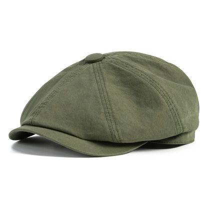Ontario Cotton Newsboy Cap - Classic Cotton Newsboy Style With Inner Sweatband All Day